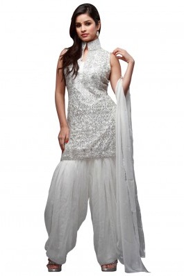 Sølv Harem Salwar Suit