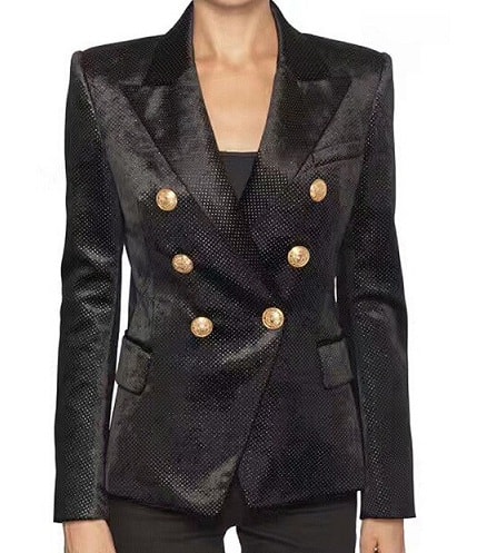 Designer Velvet Blazer Kvinder