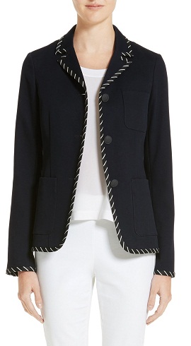 Stripped Border Blazer