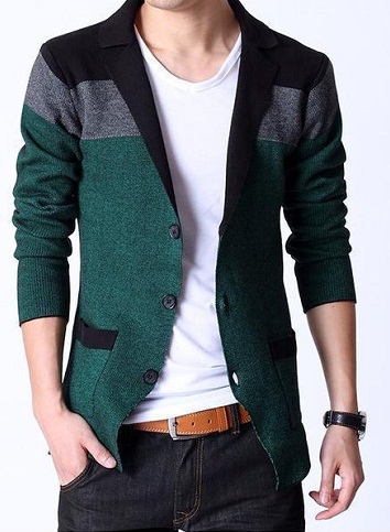 Trefarvet blazer