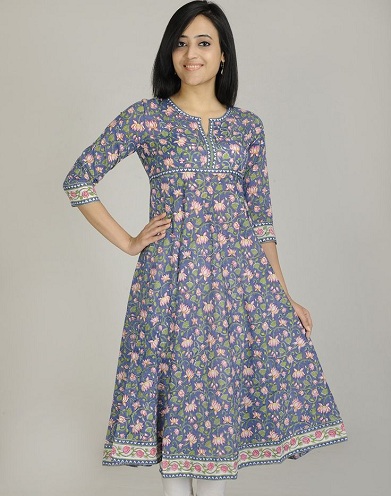 Trykt Frock Style Kurti