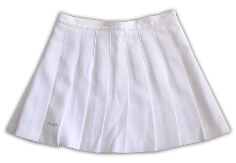 Mini hvidt plisseret nederdel