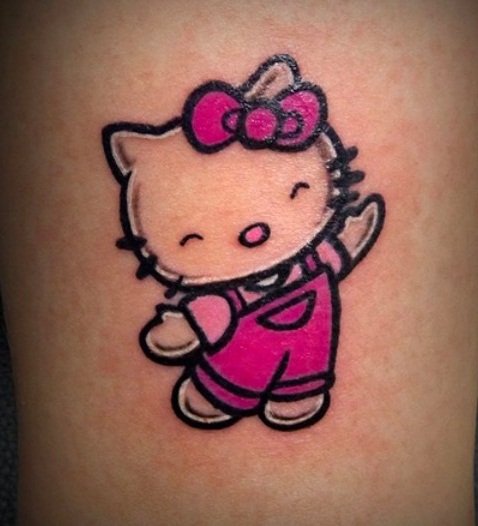 Hello, Kitty Cartoon Tetoválás Gyerekeknek