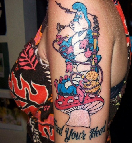 Funny And Horror Cartoon Tattoo for Women