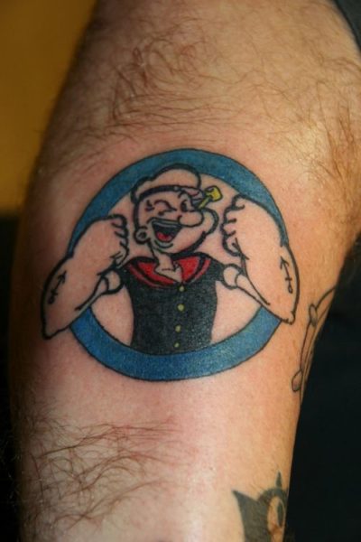 Tegneserie tatovering på hånden