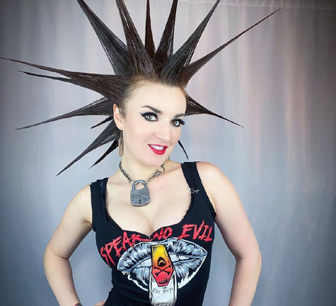 hosszú punk mohawk frizurák lányok