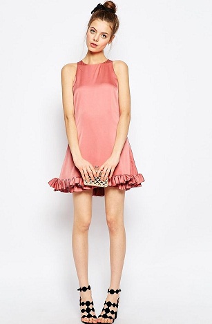 Ærmeløs Frill Frock