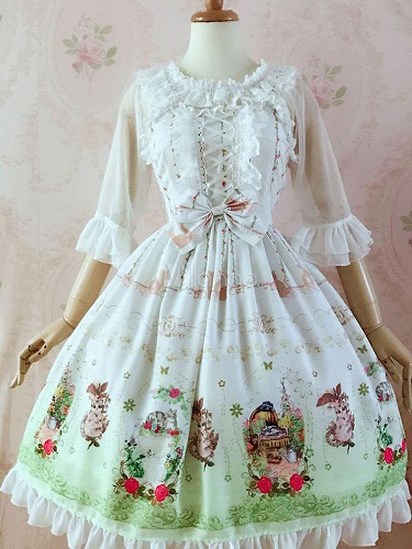 Vintage fodros Frock