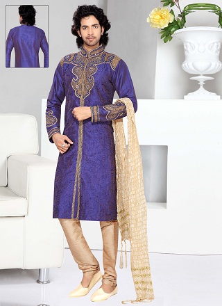 Kék Designer Wear Kurta Pizsama