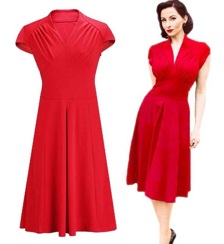 Piros estélyi ruha