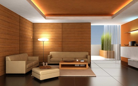 Modern típusú nappali dekoráció