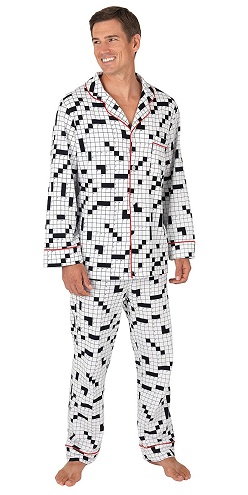 Keresztrejtvényes pizsama öltöny