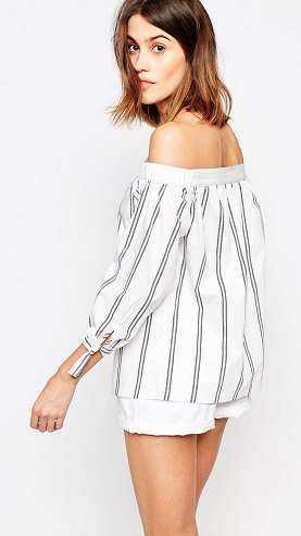 Off Shoulder bomuldstop