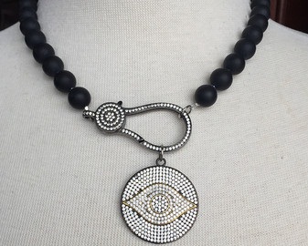 Onyx Birthstone halskæde