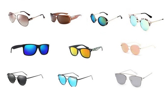 Forskellige typer af farvede solbriller i trend 2017