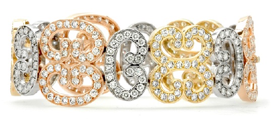 diamant-armbånd-tri-tone-diamant-manchet-armbånd