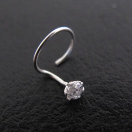 Állítható gyönyörű gyémánt finom orrgyűrű