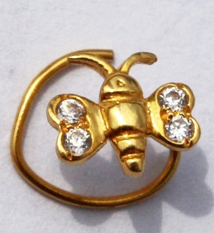 Tervező arany orrcsap gyémántkövekkel