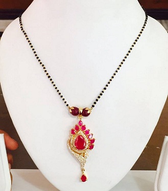 Ruby vedhæng Mangalsutra Design