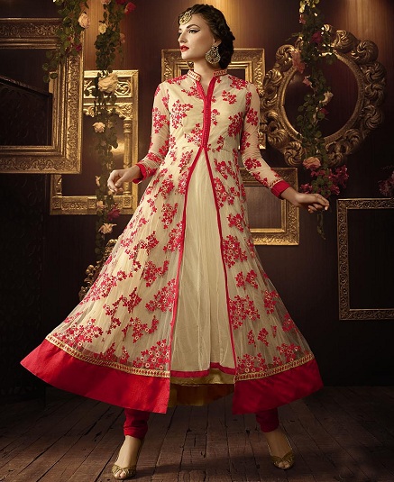 Floral Anarkali Salwar Suit