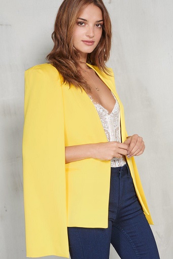 Sárga Cape Blazer - nők