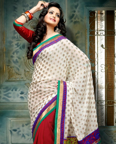 Border brodering Brasso Saree