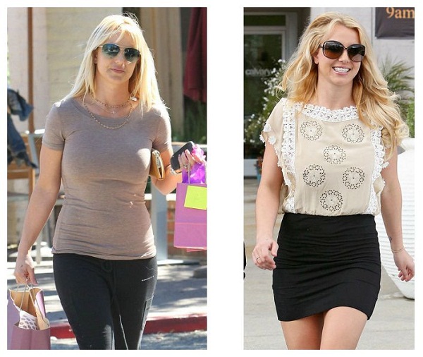 Britney Spears vægttab før og efter
