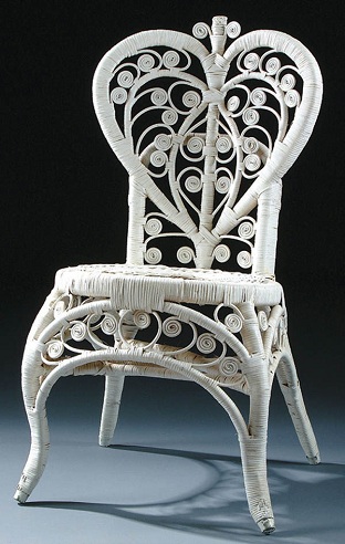 Heart Back Cane stol