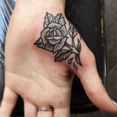 Oldaltenyér tetoválás