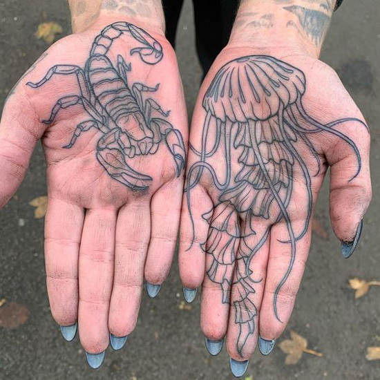 Palm Tattoo Designs 1