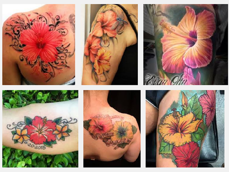 Hibiscus tatoveringsdesign