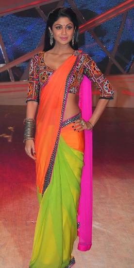 Shilpa Shetty i Candy Colors Saree
