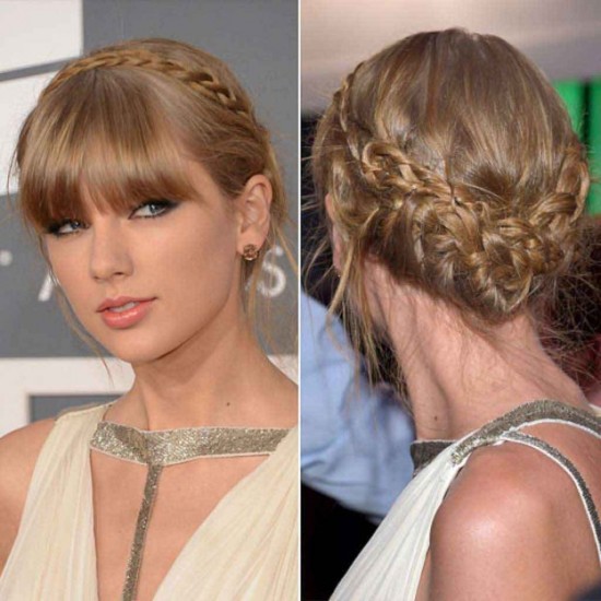 Taylor swift flettet updo