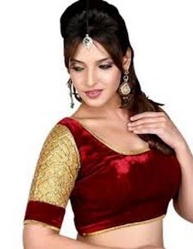 Velour Saree bluser til Varanasi Saree