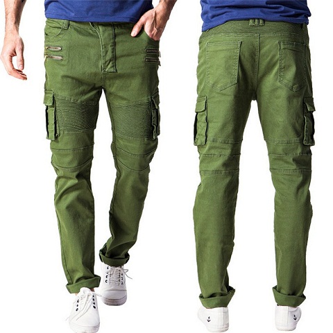 Biker Green Jeans