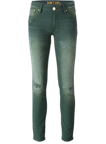 Falmede grønne jeans