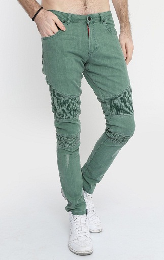 Vaskede grønne jeans