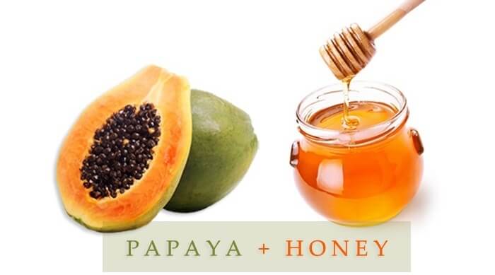 Papaya og honning ansigtspakke