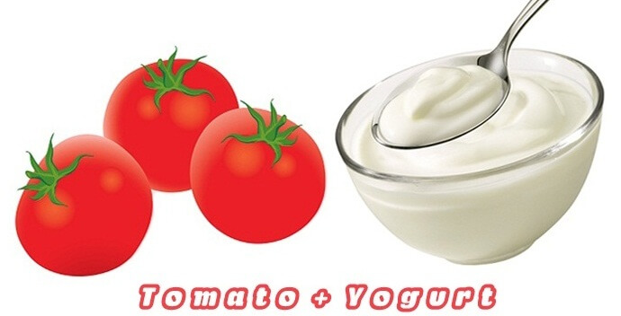 Yoghurt og tomat for at fjerne tan