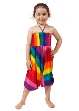 Rainbow jakkesæt til børn med enkelt rem