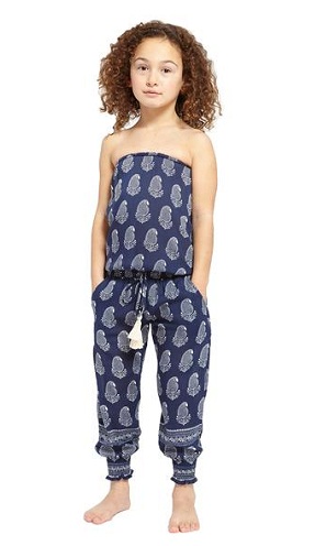 Off Shoulder Kids Jumpsuit