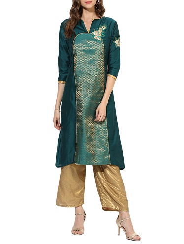 Grøn Poly Silke Aline Kurta