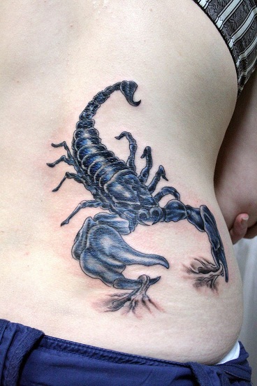 Scorpion tatoveringsdesign på lænden