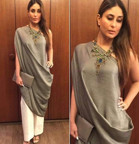 Asymmetrisk indpakningstil Indo Western Kurti