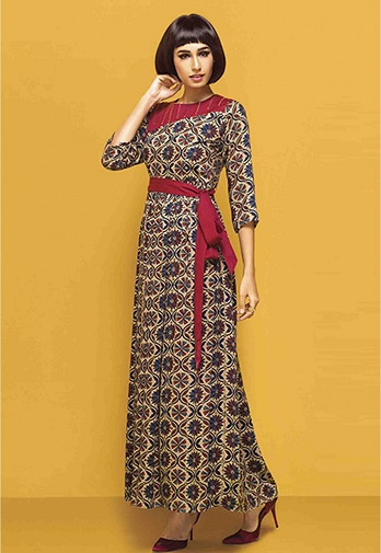 Flerfarvet Western Wear Kurti