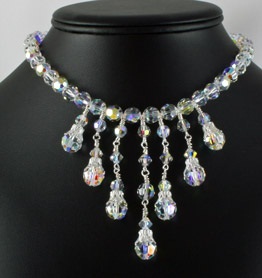 Swarovski krystaller med halskæder med perler