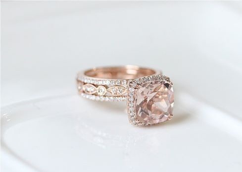 Morganite Stone forlovelsesring