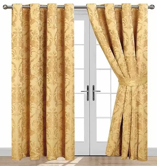 Guld Soveværelse Gardin Design