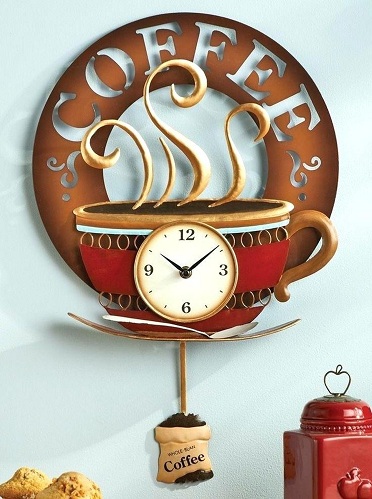 Forró kávé dekoratív falióra