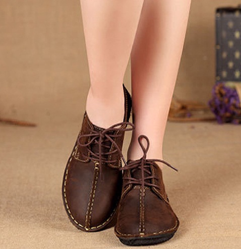 Kaffe brune Oxford sko til kvinder